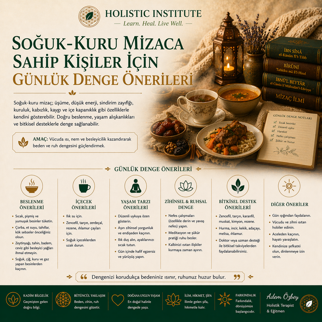 Soğuk-Kuru Mizaca Sahip Kişiler İçin Günlük Denge Önerileri