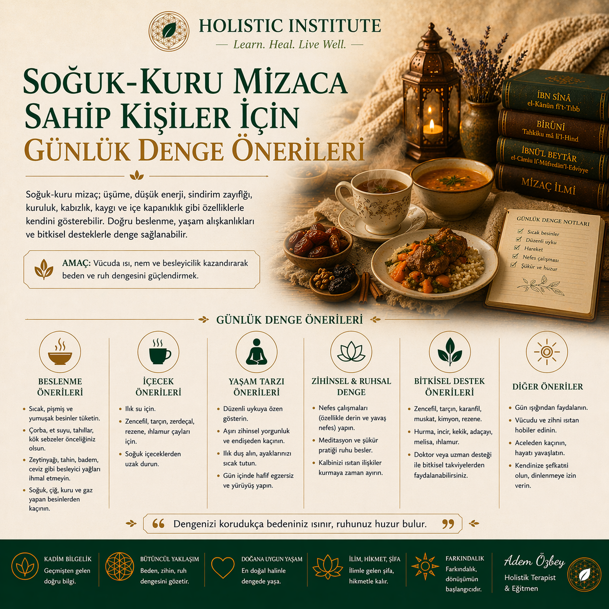 Soğuk-Kuru Mizaca Sahip Kişiler İçin Günlük Denge Önerileri